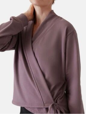 Athleta Mauve Wrap Cardigan